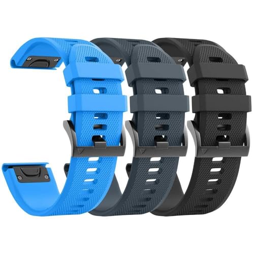 Bracelet Garmin Fenix 6 et 7 étanche en silicone souple 22mm PURYN ultra résistant