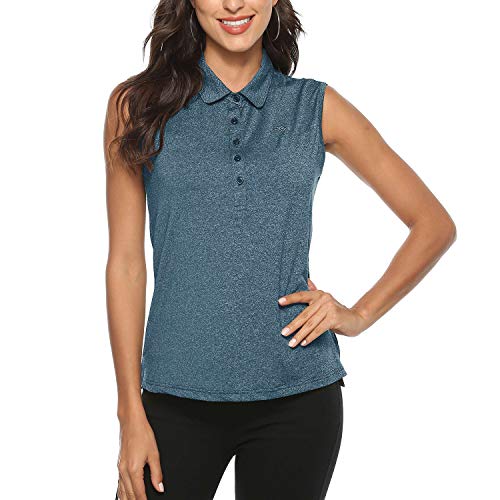 Image of AIRIKE Golf Polo Shirts for Women Sleeveless Summer Sports Athletic Fashionable Workwear-Quick Dry Womens Tank Tops