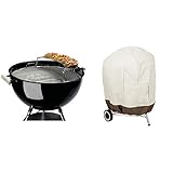 Weber 8417 Warmhalterost, für Holzkohlegrills mit 57 cm & Amazon Basics Abdeckung für Kugelgrill