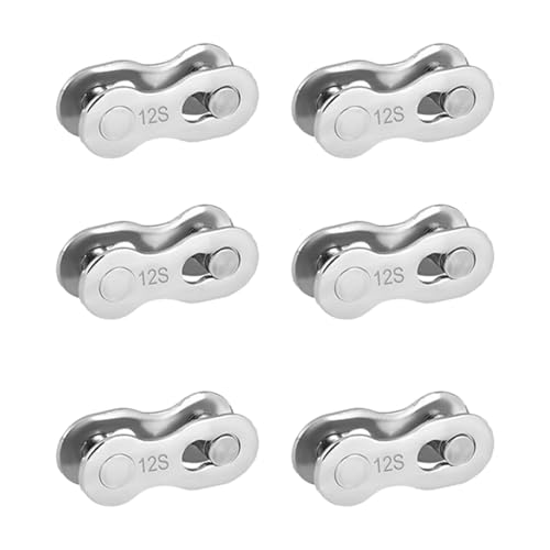 Vmiorzq Eslabones de cadena de bicicleta, cadenas de bicicleta reutilizables, eslabones perdidos, conector de eslabones de cadena de eslabones rápidos de acero, 6 herramientas de reparación de