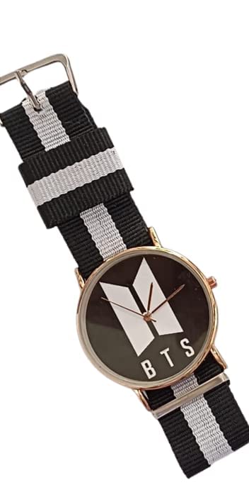 LADHANI CREATION BTS Fashion Men Womens Wrist Watch Analog Black White Slim BTS Dial Fabric Strap Hand Watch Unisex Casual Wear Stylish Compatible BTS Watches (B0B9WXN1GZ) Amazon Price History, Amazon Price Tracker
