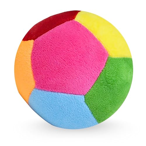 Image of MABLE Rattle Ball Soft Toy for Babies | Plush Stuffed Animal Ball for Kids, Boys & Girls | Infant Sensory Learning Toy | Small Size Baby Toy (Multicolor)