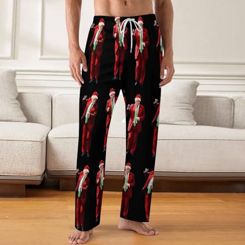 Mens Pajama Pants Trump Lounge Pants Sleepwear Loose Unique Warm Bottoms PJs2