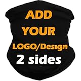 KALILY Custom Neck Gaiter Balaclava Personalized Headband Bandana Headwrap for Men Women - 2 Sides Printed
