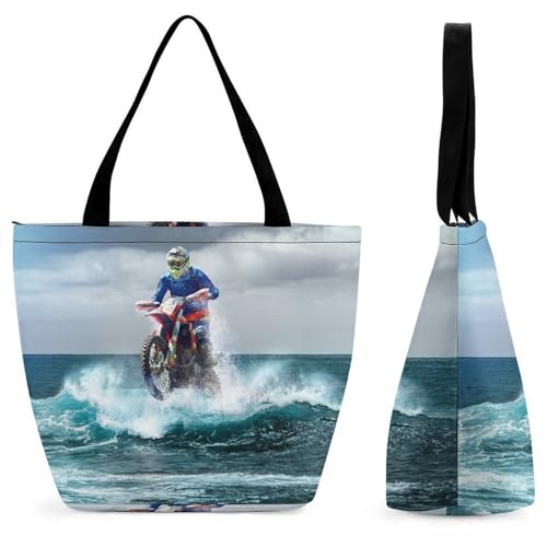 Sac de shopping motocross océanique pour femme fini le manque de place en voyage avec ce cabas