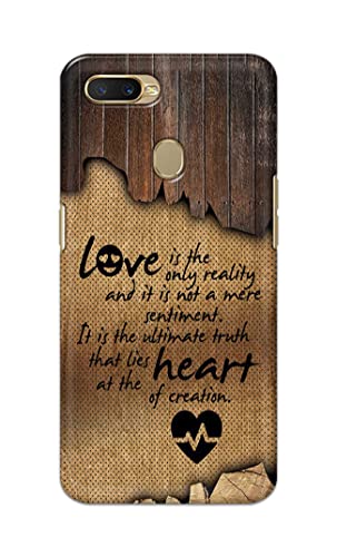 Image of PRINTFIDAA Love is The Only Reality and It is Not Mere Sentiment Printed Designer Hard Case for Oppo A7 / Oppo A5s / Oppo A12 / Oppo A11k / Oppo A12s / CPH1909 Back Cover -(e) RPM1010