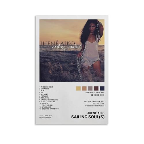 DTSJNS Jhene Aiko Sailing Soul(s) Canvas Poster Bedroom Decoration Landscape Office Valentine's Birthday Gift Unframe-style12x18inch(30x45cm)