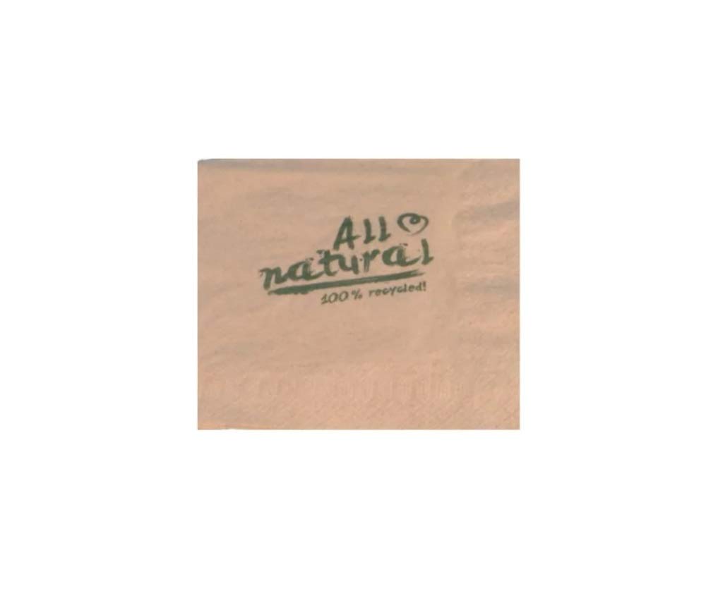 All Natural Tovaglioli – marrone – piega 1/4 – 24 x 24 cm – 4000 pezzi.