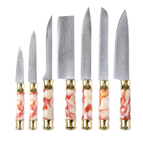 Set Cuchillos Cocina 7 Piezas Acero Aleación