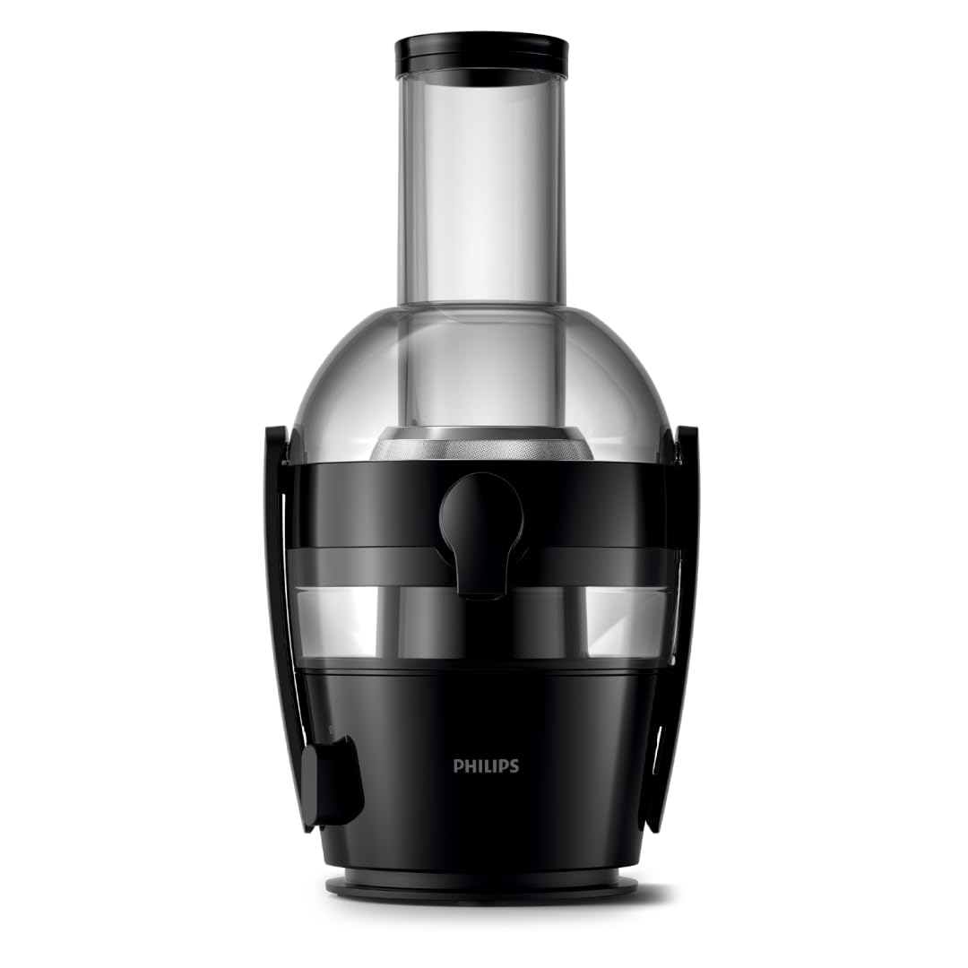Philips 3000 Series Entsafter - 800W Leistung, QuickClean Technologie, XL 75mm Einfüllschacht, 2L Saftkapazität, Einfach zu Montieren & Spülen, Frischer Saft ohne Fruchtfleisch (HR1856/70)