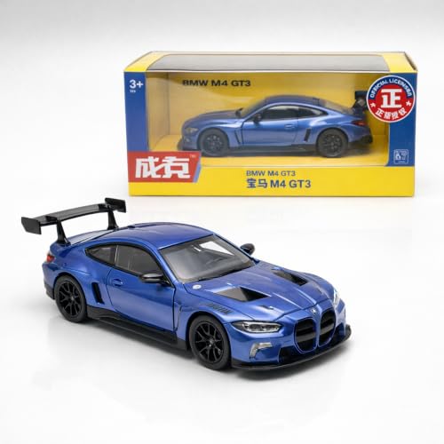 Image of Wizplex MSZ BMW M4 GT3 1:32 Scale Officially Licensed Die Cast Metal Car - Pull Back GT3 Racer with Openable Doors & Hood, Light & Sound, Collectible Showpiece for Kids 3+ & Motorsport Fans