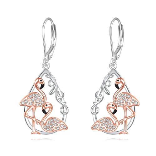 Boucles d'oreilles flamant rose cadeau idéal pour femme et fête des mères