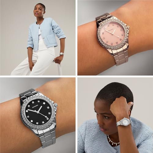Sekonda Elizabeth Women's Quartz Watch 33mm with Stone Set Case, Analogue Display and Stainless Steel Bracelet - Image 5