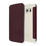 Artwizz SmartJacket Handyhülle für Samsung Galaxy S6 edge - Schutzhülle in gebürsteter Metalloptik, Rückseiten-Clip mit Soft-Touch - Marsala