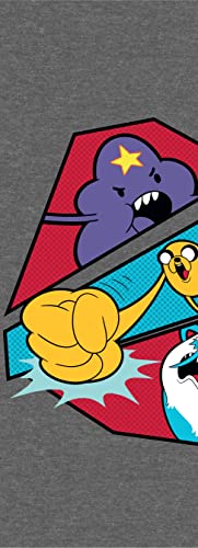 Adventure Time Characters and Logo Men's Charcoal Heather Drawstring Sleep Pants3