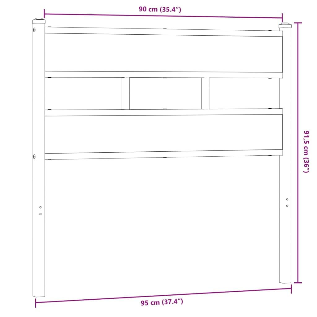 JUDYY Testiera Rovere Sonoma 90 cm in Ferro e Legno Multistrato,Testiera Letto,Testiera,Testiera per Letto,Testiera Letto Matrimoniale/Singolo Moderno-4017130