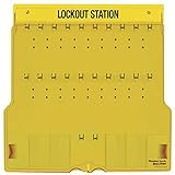 Master Lock - 1484B 20 Pack Lockout Station with Cover, Unfilled