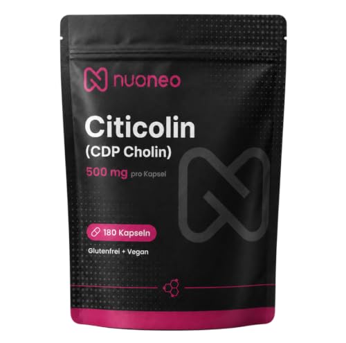 Citicoline (CDP-Choline) – Format économique 500 mg par gélule – 180 gélules (6 mois)