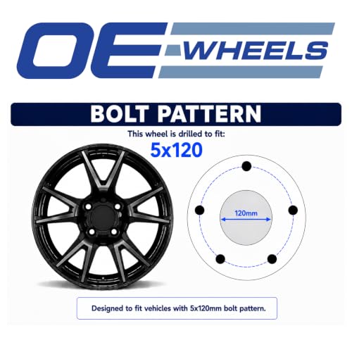 OE Wheels LLC SET-CV25-20085-20095-5120-40B Camaro Wheel