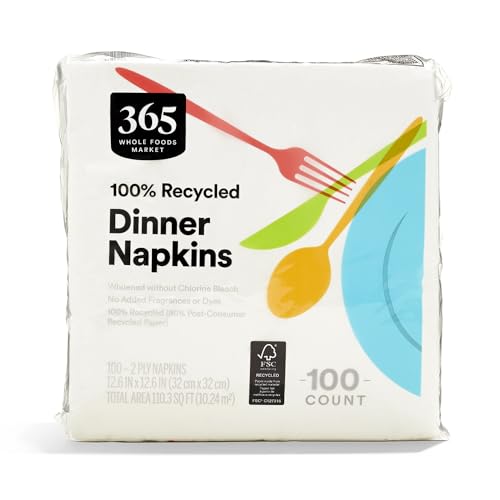 365 by Whole Foods Market Dinner Napkins 2-Ply 100 Count