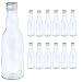 Vitrea 12 leere Glasflaschen 200ml Schraubverschluss Silber - kleine Flaschen zum Befüllen mit Deckel - für Saft, Getränke, Likör, Öl, Saucen, Sirup - 12 Stück, PP28, Kropfhals ml Glas günstig Kaufen-Vitrea 12 leere Glasflaschen 200ml Schraubverschluss Silber - kleine Flaschen zum Befüllen mit Deckel - für Saft, Getränke, Likör, Öl, Saucen, Sirup - 12 Stück, PP28, Kropfhals
