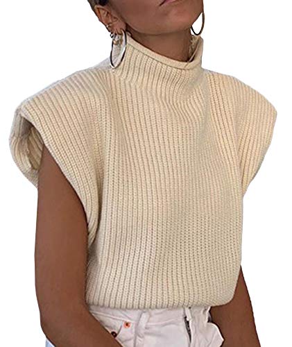xxxiticat Women's Cap Sleeve Sweater Vest Mock...