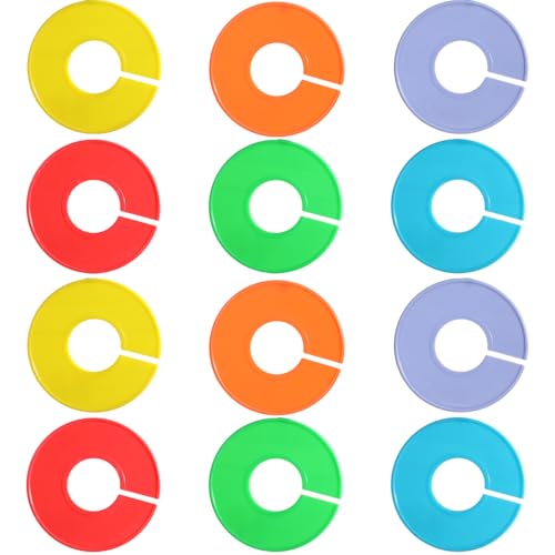 Closet Dividers for Hanging Clothes 12Pcs Clothing Rack Size Dividers Clothes Size Dividers Clothing Rack Dividers Size Rings for Clothing Racks for Sorting Clothing Size