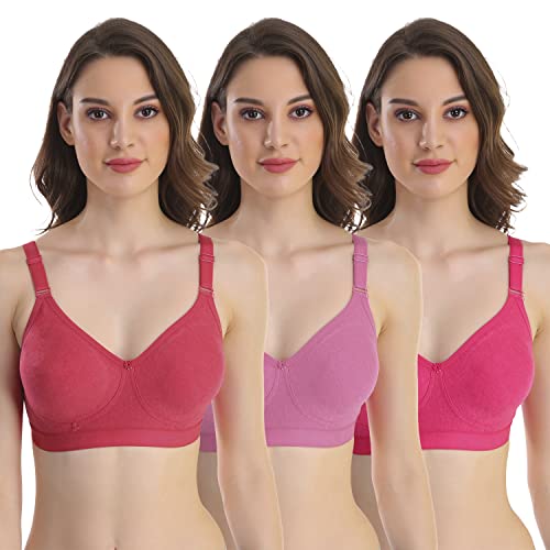 Image of Extra Comfort Non Padded Non Wire Bra for Everyday Combo Pack of 3
