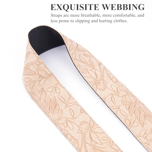 Image of Purse Straps Replacement Crossbody,Crochet Purse Strap for Handbags,Wide Shoulder Straps for Bags(1-Carved Light Brown)