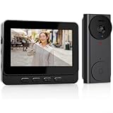 Kabellose Video Türklingel, 4,3 Zoll Video Türklingel Kamera mit Monitor, Video Türsprechanlage Sicherheit Gegensprechanlage Video HD Kamera Kits, Breites 170 Grad Feld