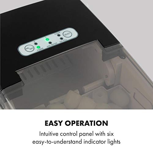 Klarstein Eiswürfelmaschine Klein, 2L Eiswürfelbereiter, Eiswürfelmaschine mit Touch Control, Mini-Eiswürfelmaschine für Große & Kleine Eiswürfel, Eiswürfelbereiter Selbstreinigend, 12kg/24h – Bild 7