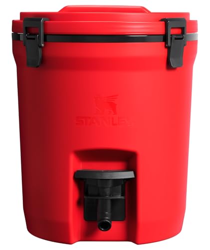 Image of Stanley Adventure Fast Flow Water Jug 2 Gallon | Leakproof Ice Water Dispenser | Insulated Beverage Cooler | Easy Pour Spigot and Latched Foam Lid | BPA-Free | Chili Black