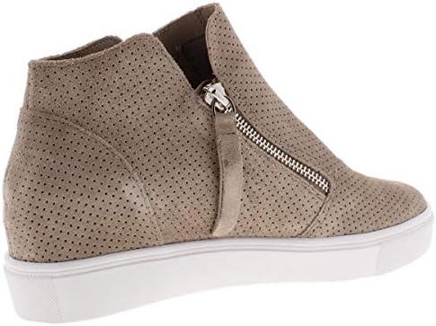 Steve Madden Women's Caliber Wedge Sneaker, Taupe Suede, 8.5 M US | Image 1