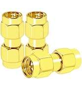 CNARIO SMA Male to SMA Male Connectors SMA Coax Adapter SMA Adapter Gold Plated Connector for WiF...