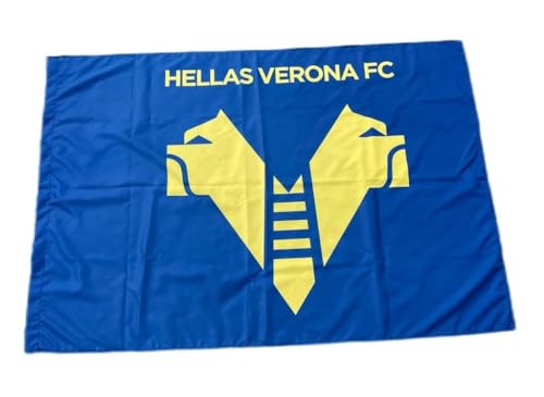 Bandera oficial de Verona Hellas FC grande de poliéster amarillo 97 x 142 cm