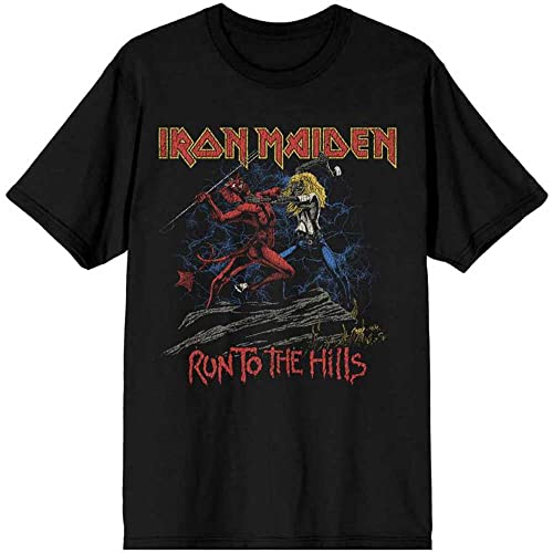 T-shirt Iron Maiden Number of the Beast noir 100% coton pour fan de metal