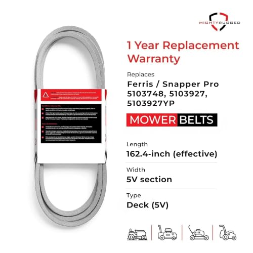 Image of MightyRugged 5103927, 5103748 5V Deck Belt for Ferris IS700Z S125XT 52 in