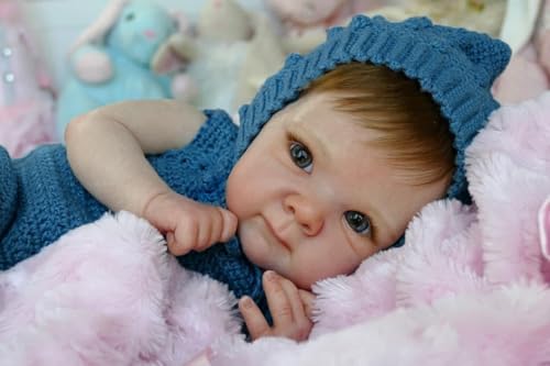 RXDOLL Muñecas Reborn realistas de silicona de cuerpo completo de 18 pulgadas, impermeables, muñecas de bebé Reborn que se ven de la vida real, muñeca de silicona realista para bebés, regalos de