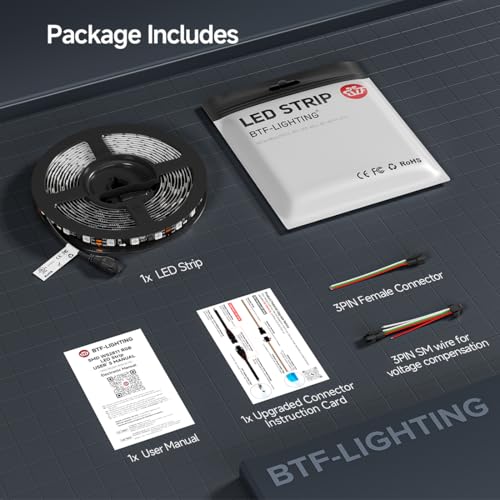 WS2811 IC=RGB IC Indirizzabile Dream Color Striscia LED 5M 60LED/m 20Pixel/m 300LED 100pixel Non Impermeabile Nero PCB Flessibile DC12V Effetto Inseguimento per la Decorazione Casa - Illuminazione - Immagine 8