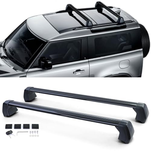 Dachträger Streben Aluminium Schwarz für Land Rover Defender 90 L663 ab 19