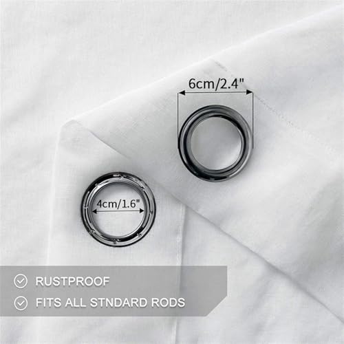 ZWCSHUU Outdoor Sheer Curtain Front Porch Pergola Patio Waterproof Screening Voile Sheer Drapes Window Privacy Shading Tulle Drape Decor Pergola Curtains(Black,XS 132x183cm) - Image 5