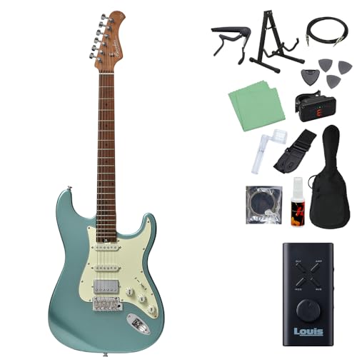 Bacchus BSH-STD25 RSM/M エレキギター初心者14点セット 【ヘッドホンアンプ付き】 AIB ストラトタイプ バッカス