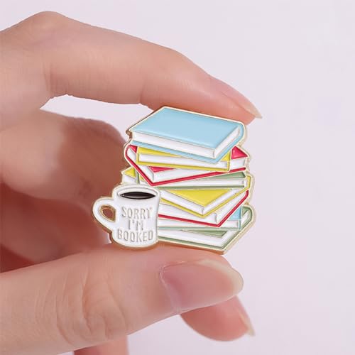 Image of Cartoon Books Enamel Pins Magic Book Badges Animal Brooches Lapel Pin for Backpacks Bag Hat Jacket Learning Graduation Gifts for Teacher Student Readers Book Lovers
