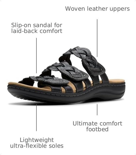Image of Clarks Womens Laurieann Rio Flip-Flops Sandals Shoes