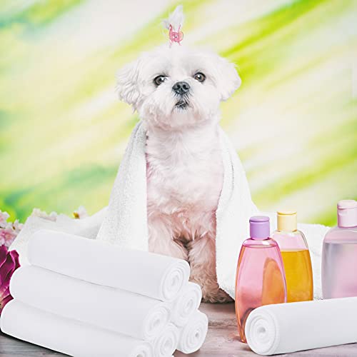 Sublimation Blank Towels Diy Microfiber Kitchen Towels 32X12 Inch White Thick Dish Drying Towel Tea Towel Absorbent Soft Polyester Towel For Sublimation Bathroom Kitchen Cleaning Supplies (6 Pieces) #TOP5