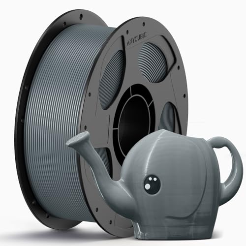Image of ANYCUBIC PETG Filament 1.75mm, 3D Printer Filament, Dimensional Accuracy + /- 0.02mm, Exceptional Toughness, Print with Most FDM 3D Printers, 1KG Reusable Spool, Texture Silver