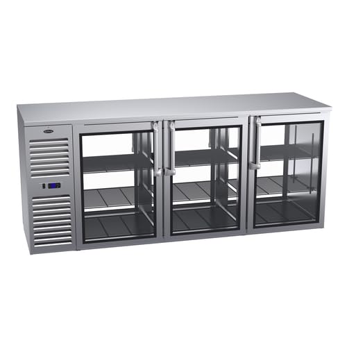 FSE KPT84L Pass-Thru Refrigerated Back Bar Cabinet, Three-Section, 84