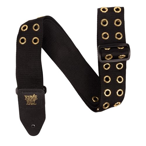 Image of Ernie Ball Premium Guitar Strap /Bass Strap - Hole Lotta Metal Silver
