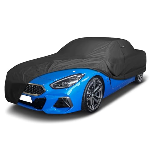 Image of iCarCover Premium Custom Car Cover for 2009-2025 BMW Z4 Heavy Duty Waterproof All Weather Rain Snow UV Sun Protector Custom Fit Full Exterior Indoor Outdoor Protection Car Cover (Black)