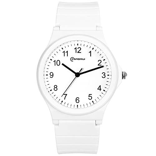 JewelryWe Orologi da polso da Donna, in Silicone, Analogico, al Quarzo,Regalo per Donna Ragazze,Festa dei bambini,Numeri grandi, Impara ora,Regalo perfetto